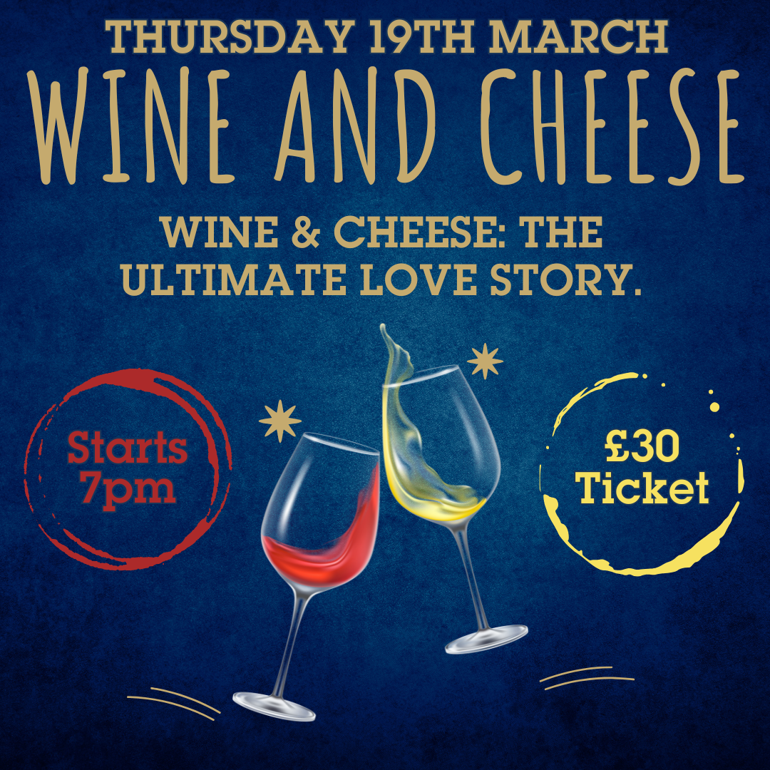 06. Wine Tasting 2026 - Thursday 19th March at 7pm - Cheese & Wine
