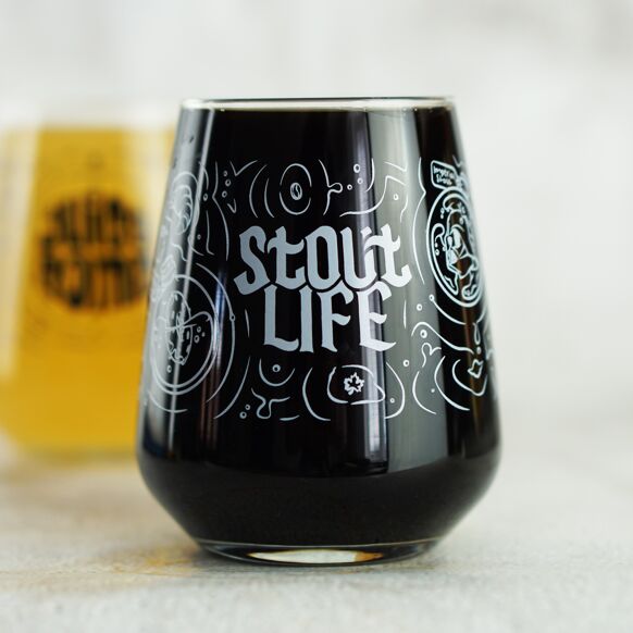 Stout Life Craft Beer Glass 16.05oz