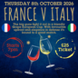 25b. France v Italy Wine Tasting - THURSDAY 8 OCTOBER 2026 - 7pm