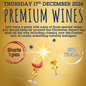 27b. Premium Wine Tasting - THURSDAY 17 DECEMBER 2026 - 7pm