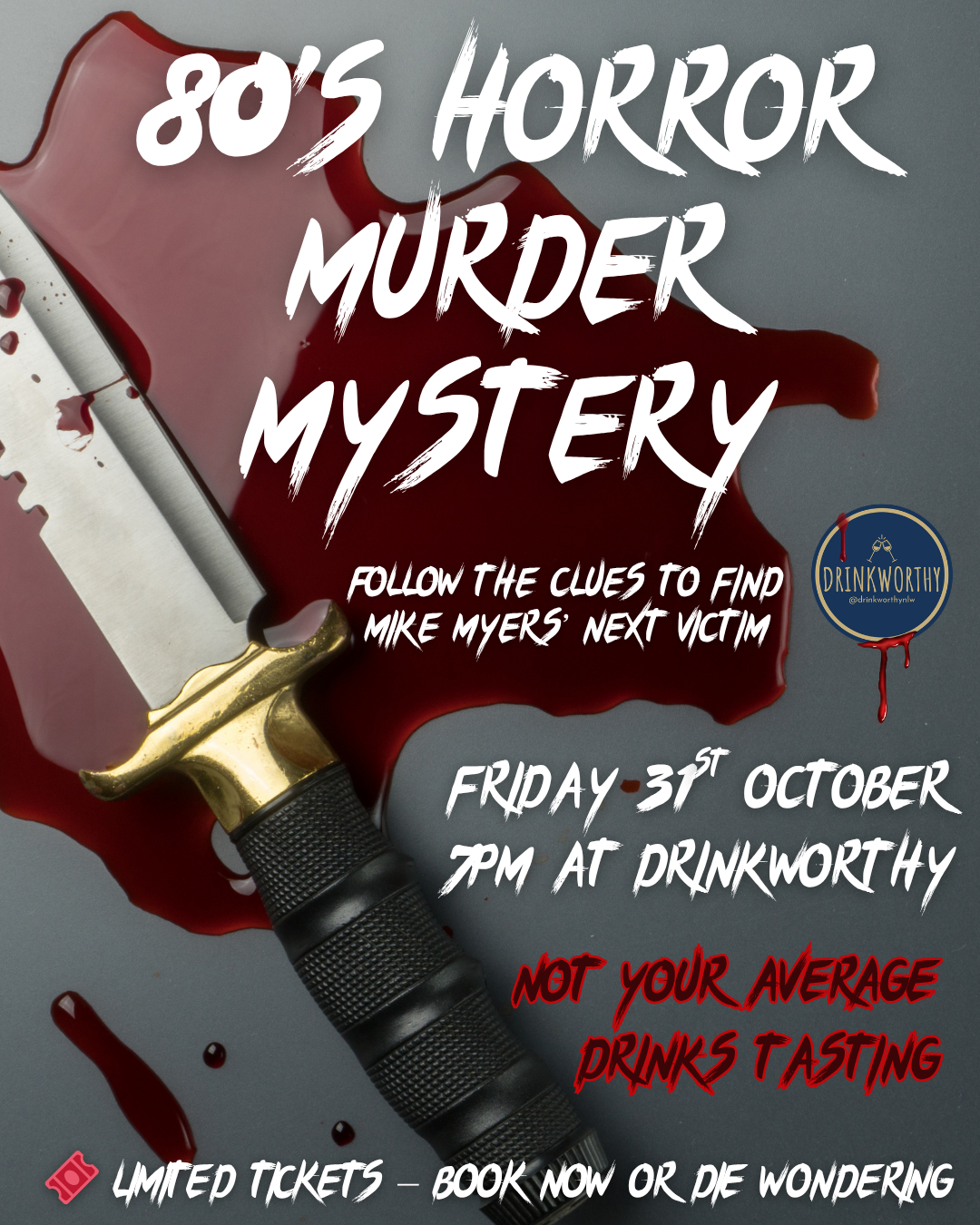 80's HORROR MURDER MYSTERY NIGHT - 31st October 2025