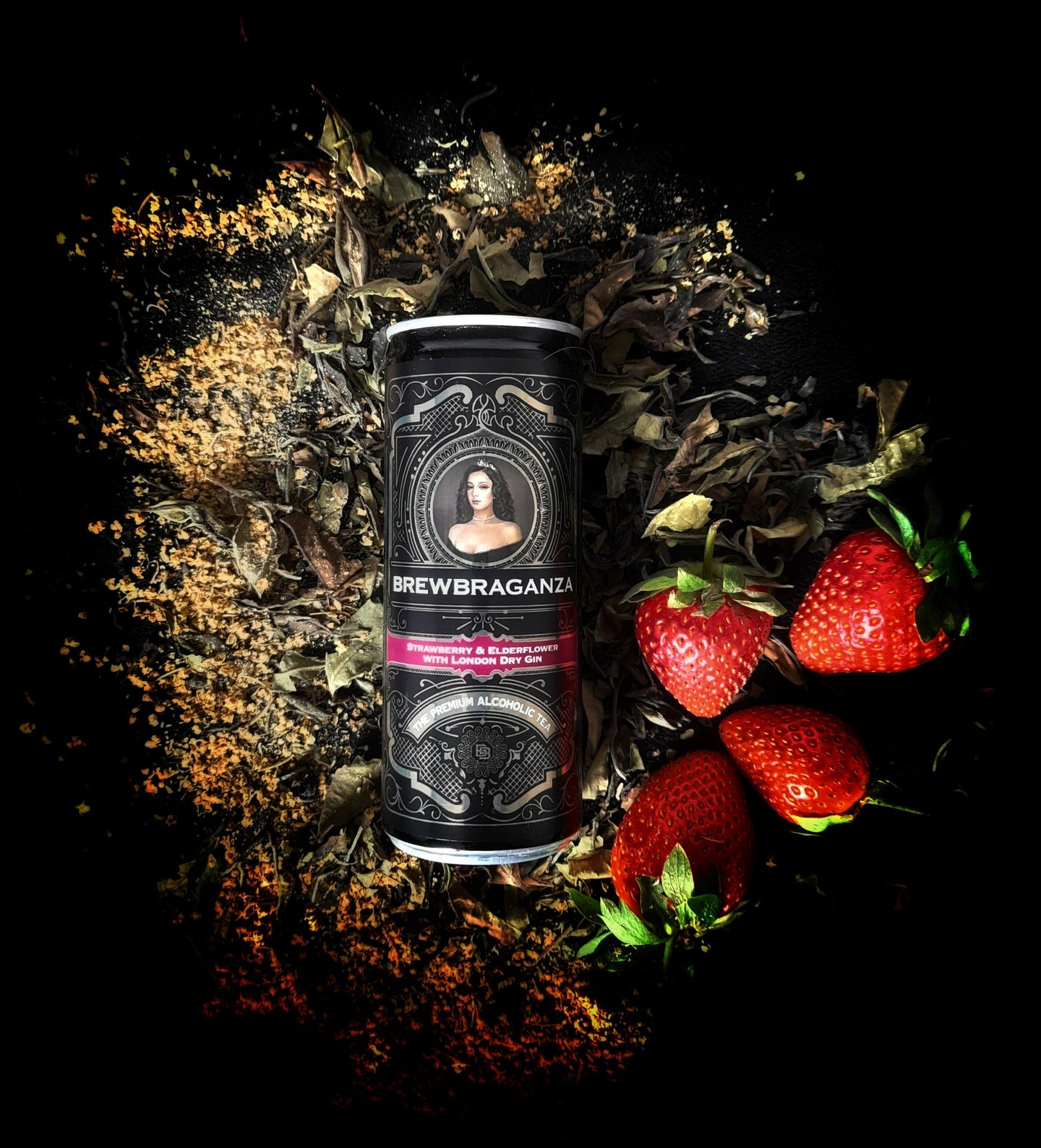 Brewbraganza Alcoholic Tea Strawberry and Elderflower with Dry Gin 250ml 5.2%