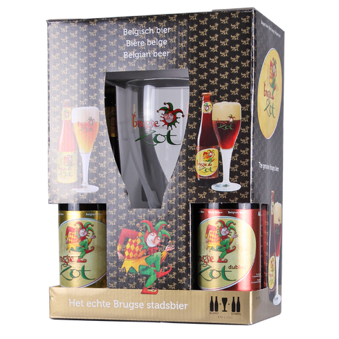 Brugse Zot Gift Pack 4 x 33cl & Glass