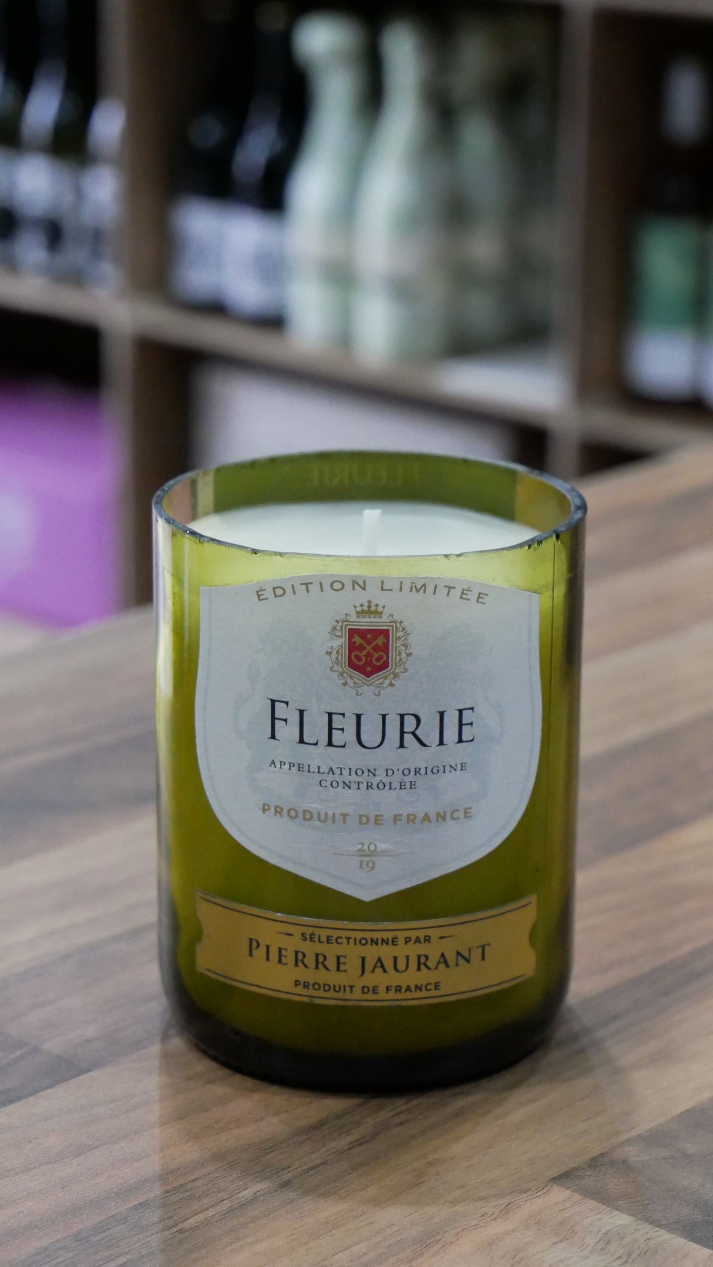 Upcycled Bottle Candle - Fleurie